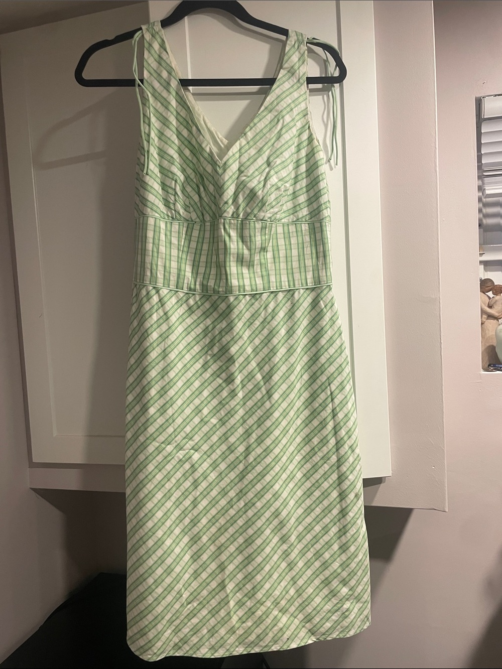 Women's Green Gingham Slip Dress